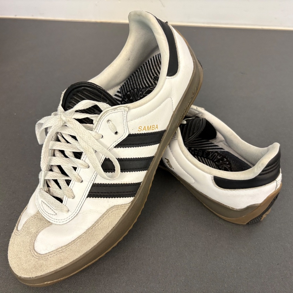 Adidas Puig Samba White Black Gum Skateboarding Shoe JP5658 Men’s Size 10.5 - Picture 2 of 11